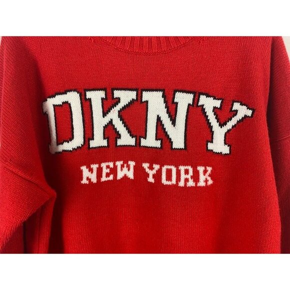 DNKY New York Red Logo Pull Over Sweater Women's Large. - Picture 4 of 6